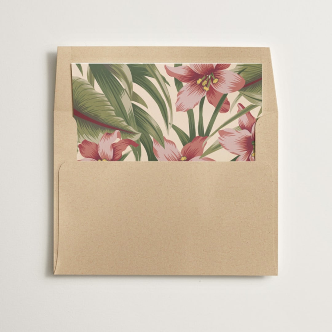 "Tropical Flowers" - Slip-In Envelope Liners in Sunrise by Jennifer Holbrook - Liner in envelope