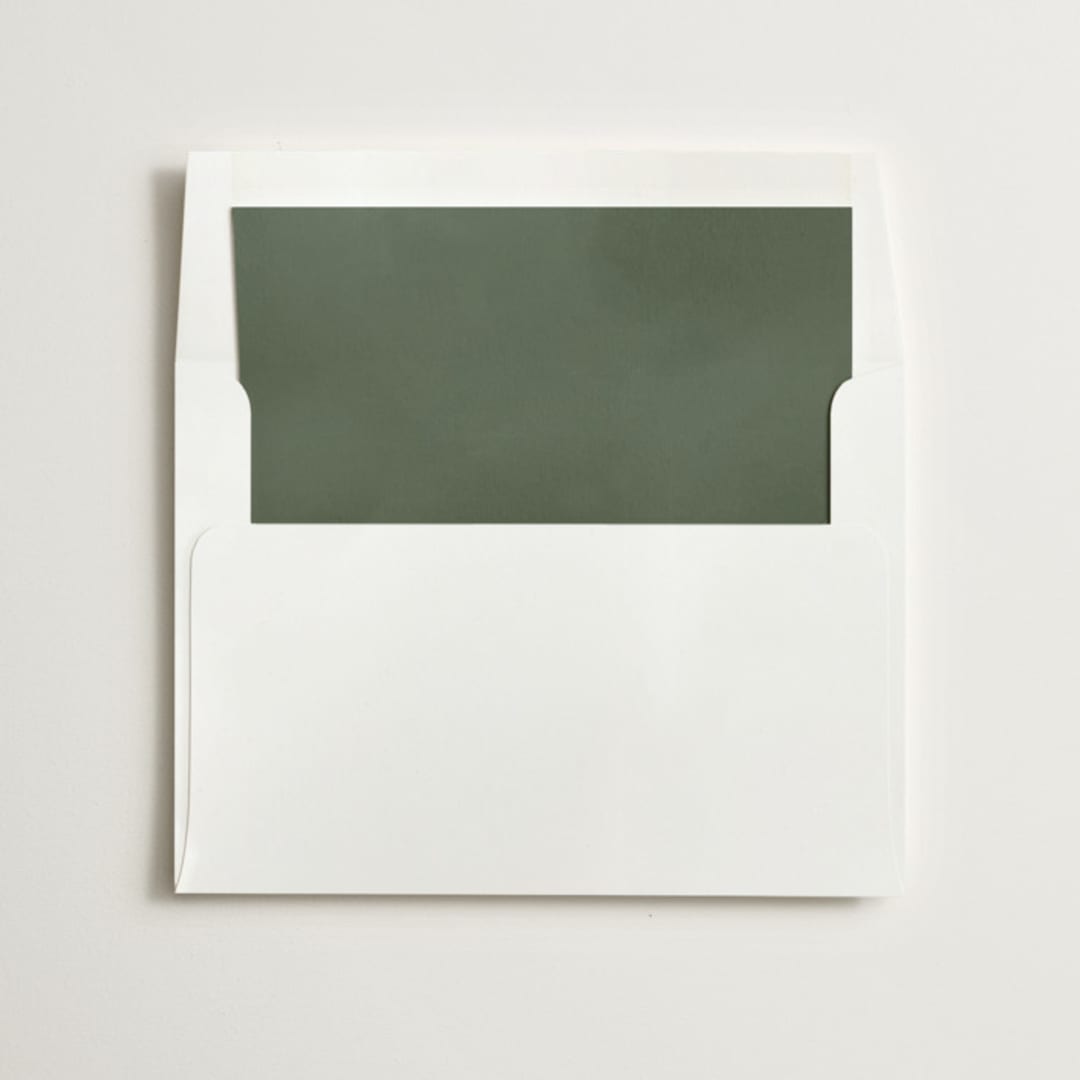"Green Liner" - Slip-In Envelope Liners in Leaf by Minted - Liner in envelope
