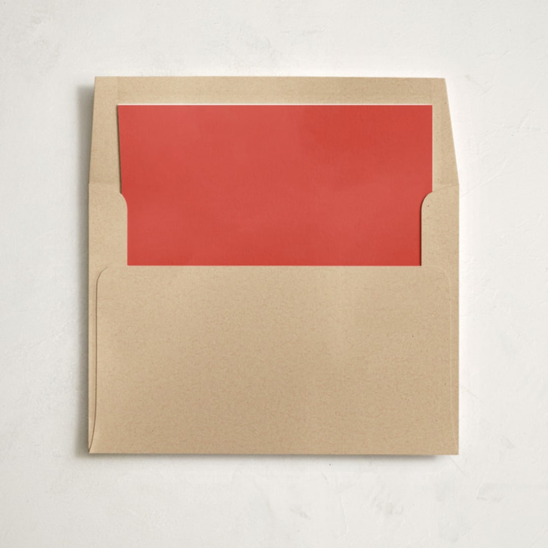 "Red Liner" - Slip-In Envelope Liners in Stocking by Minted - Liner in envelope