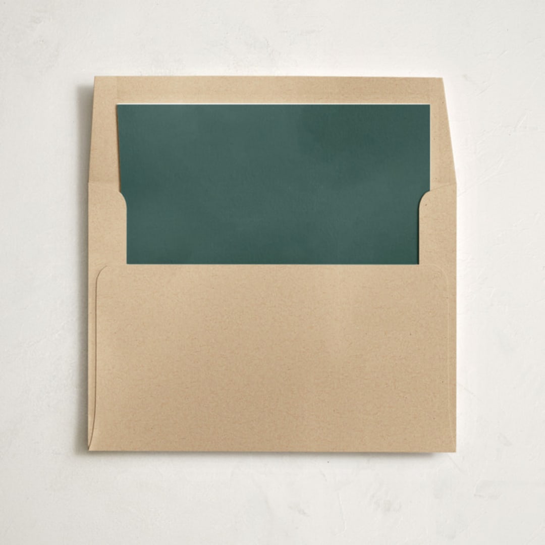 "Green Liner" - Slip-In Envelope Liners in Pine by Minted - Liner in envelope