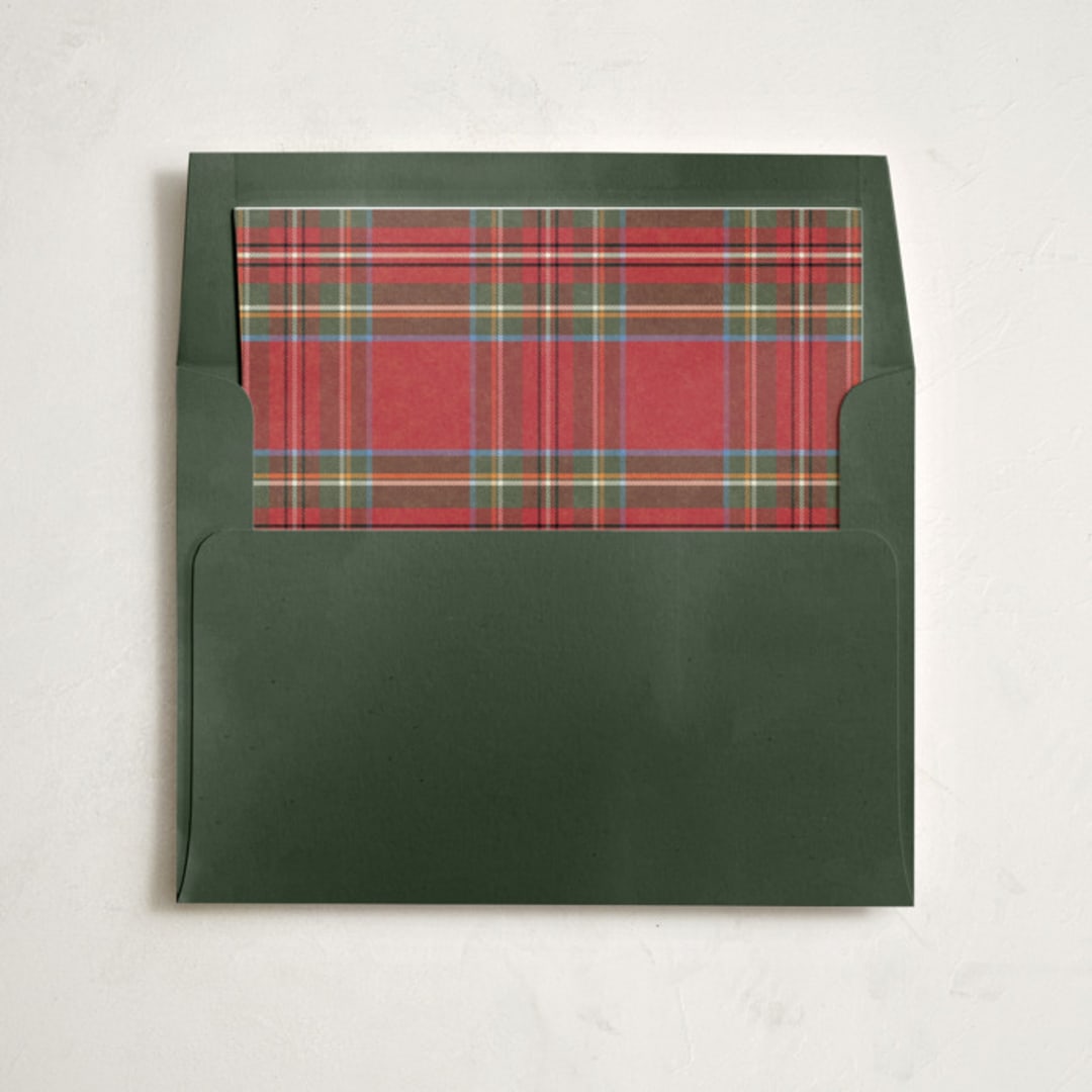 "Tartan" - Slip-In Envelope Liners in Stocking by Wildfield Paper Co - Liner in envelope