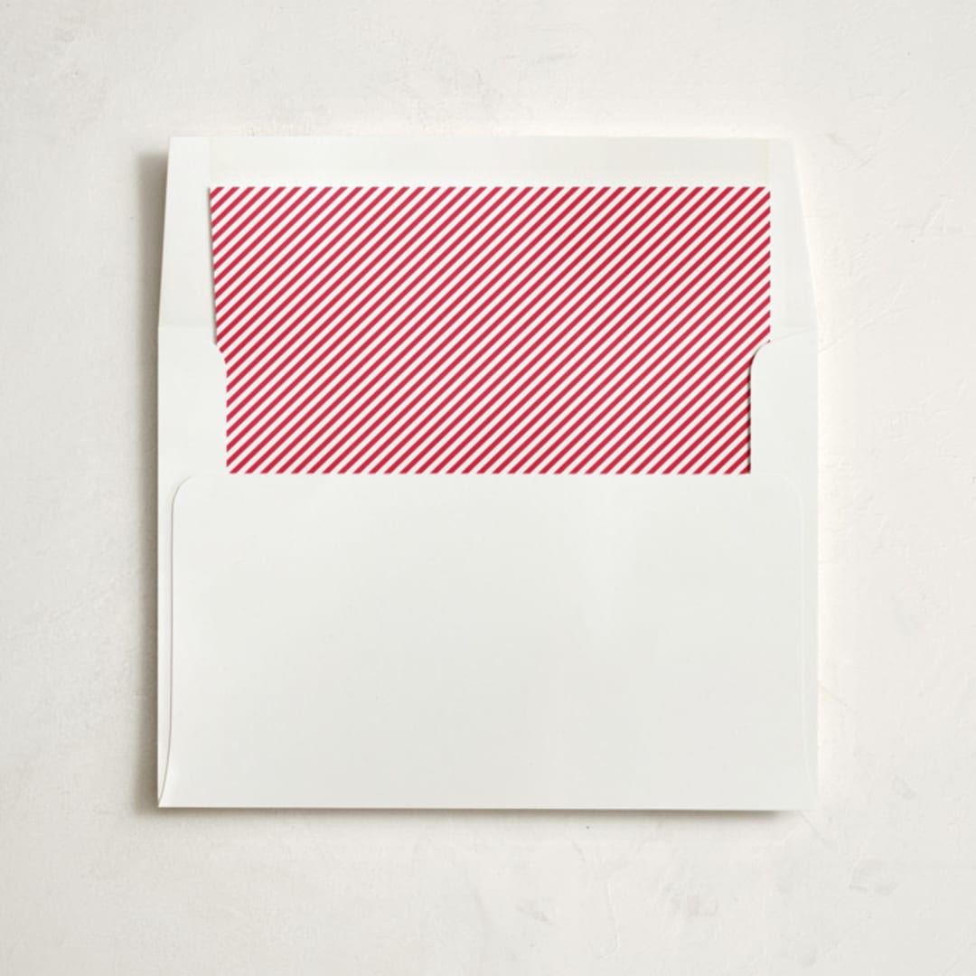 "CandyCane Frame" - Slip-In Envelope Liners in Candy Cane by Ilene Guy - Liner in envelope