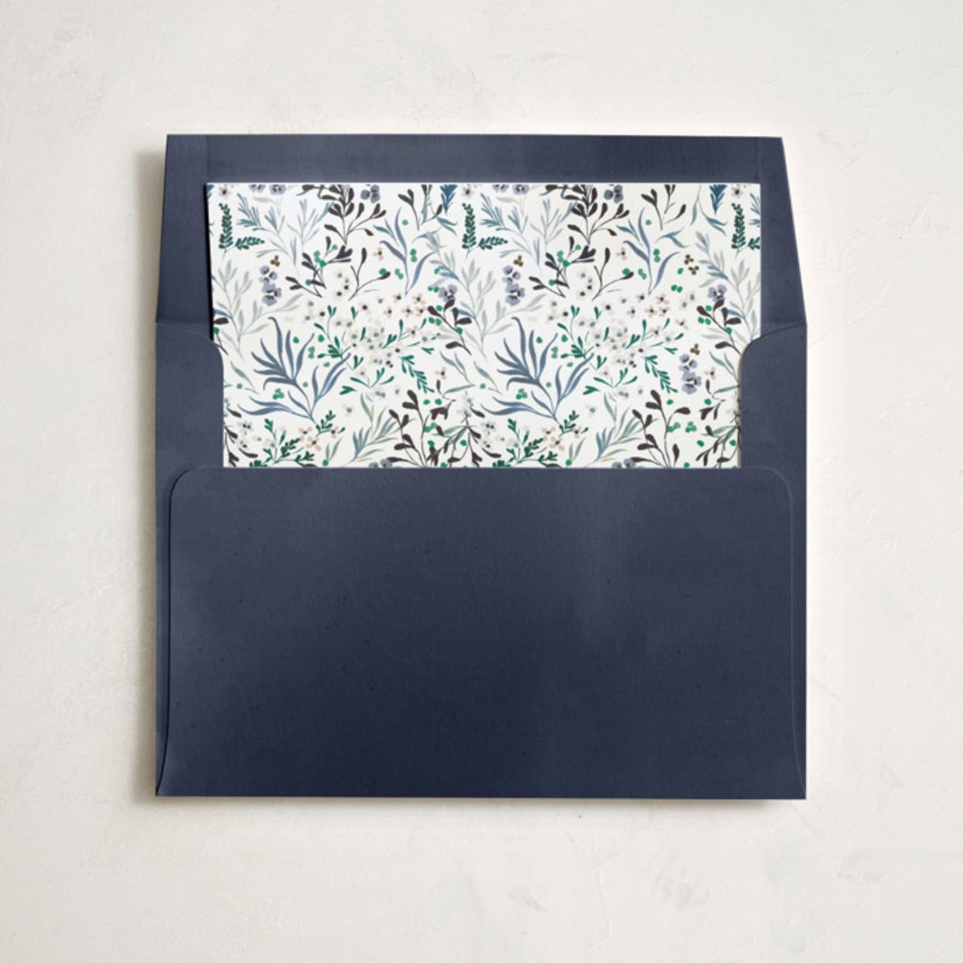 "Wonderland Floral" - Slip-In Envelope Liners in Pine by Kelly Ventura - Liner in envelope