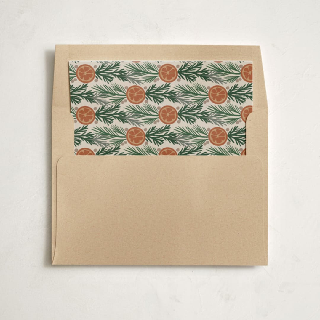 "Citrus Frame" - Slip-In Envelope Liners in Hazelnut by Katharine Watson - Liner in envelope