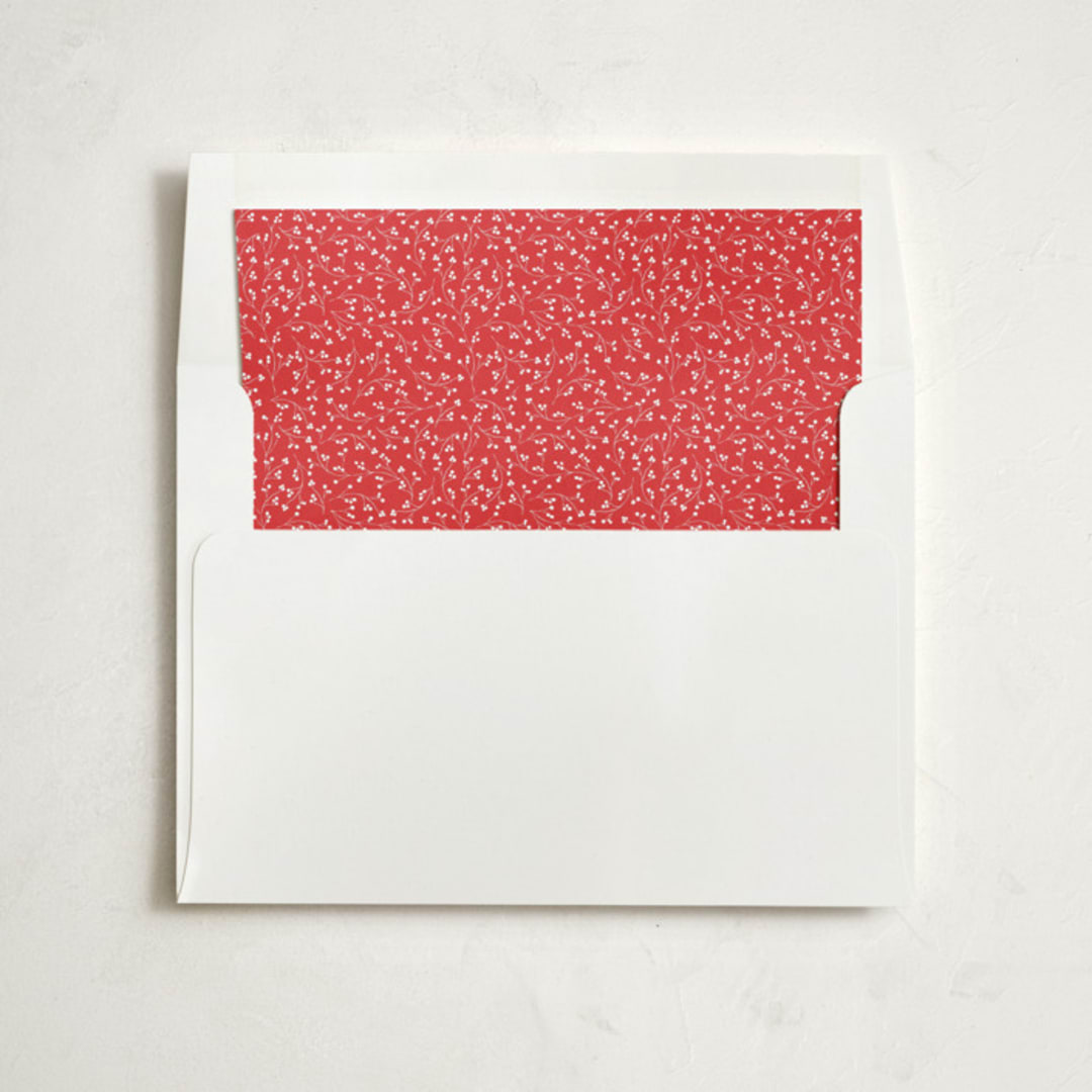 "Festive Vine" - Slip-In Envelope Liners in Crimson by Susan Moyal - Liner in envelope