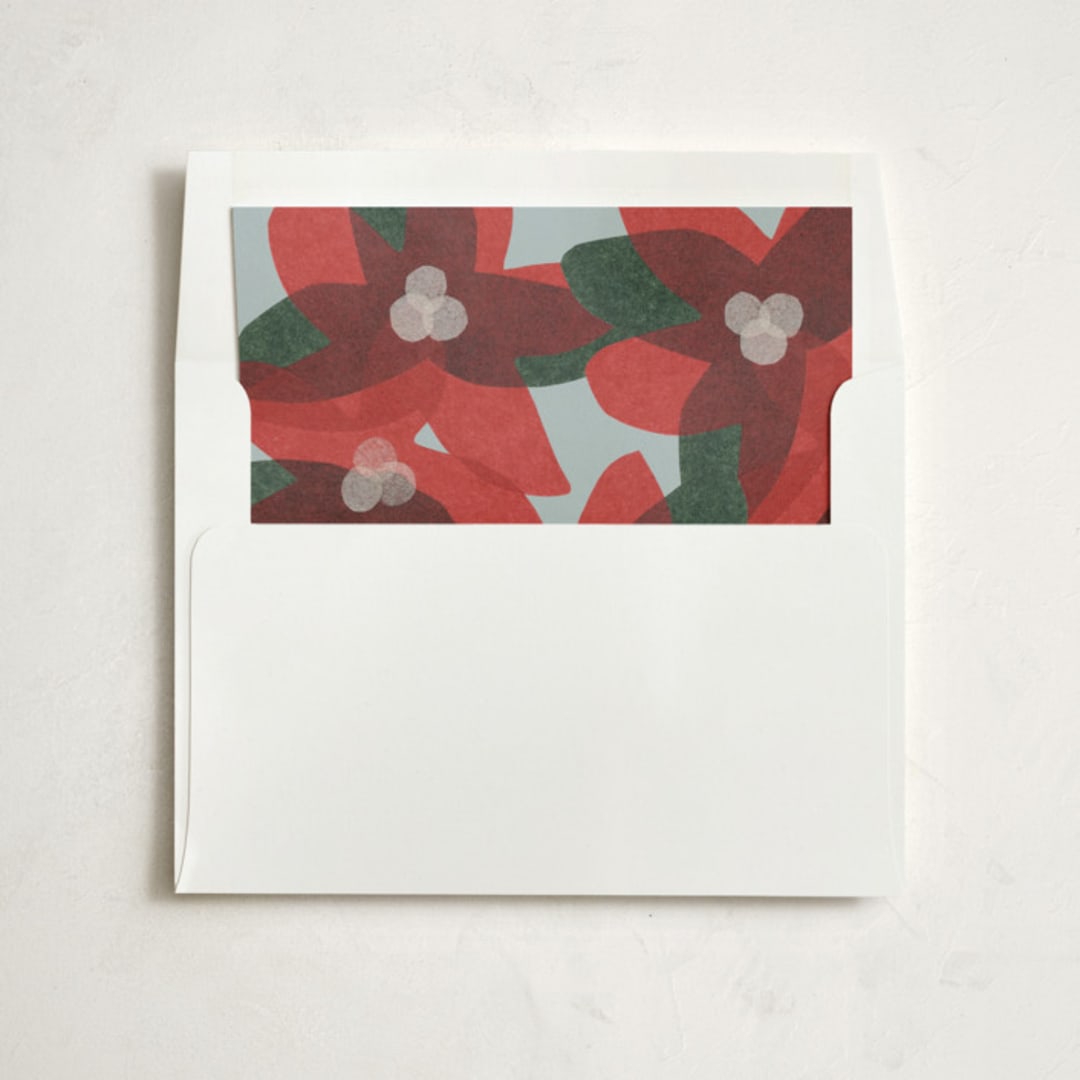 "paper blooms" - Slip-In Envelope Liners in Crimson by Carrie Moradi - Liner in envelope