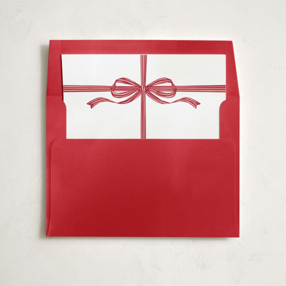 "Greenery Swag" - Slip-In Envelope Liners in Santa by Everett Paper Goods - Liner in envelope