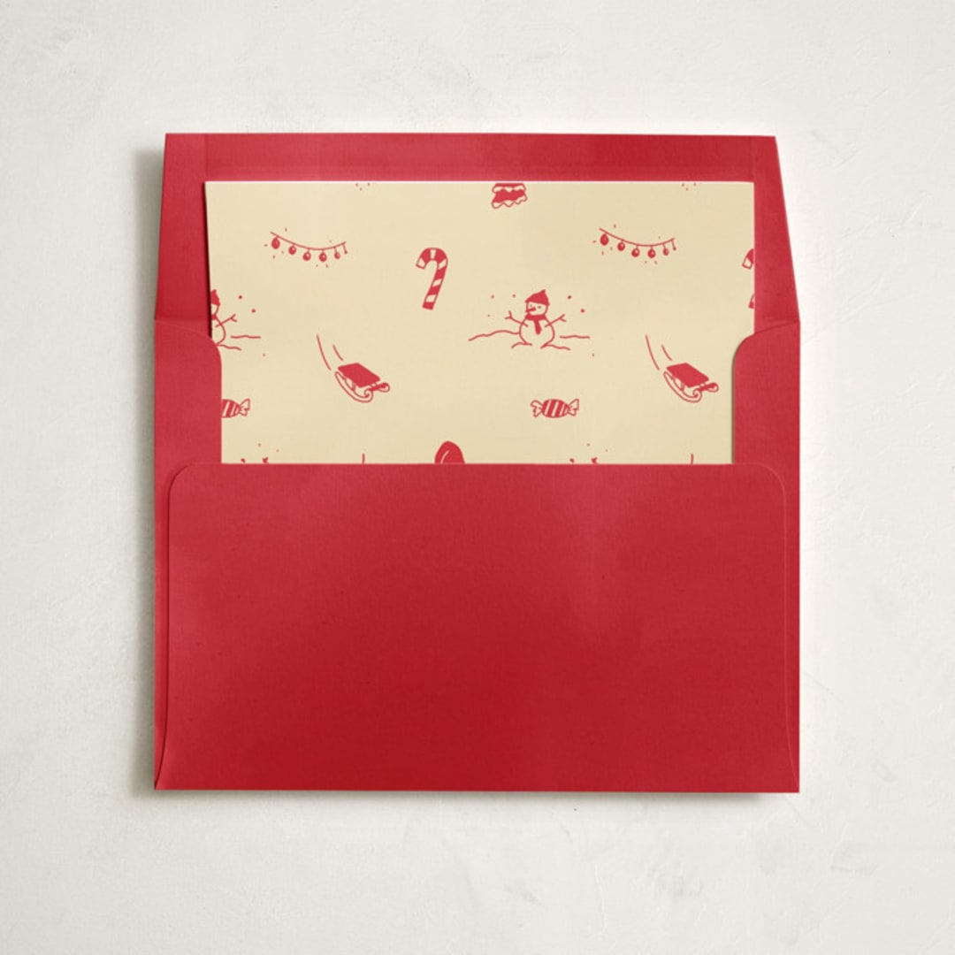 "Vintage Illustration" - Slip-In Envelope Liners in Eggnog by Roseanne Kenny - Liner in envelope