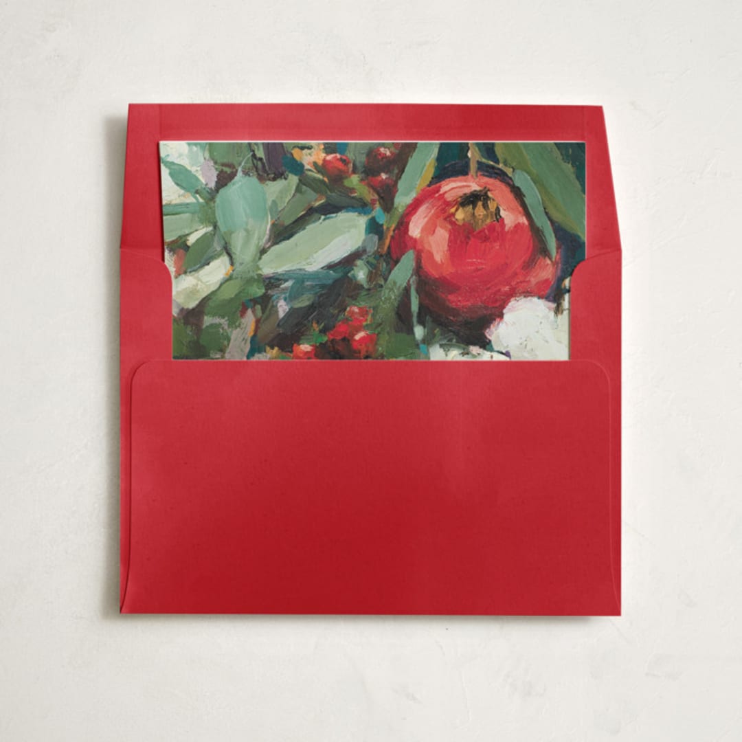 "Pomegranate" - Slip-In Envelope Liners in Crimson by Wendy Keller - Liner in envelope