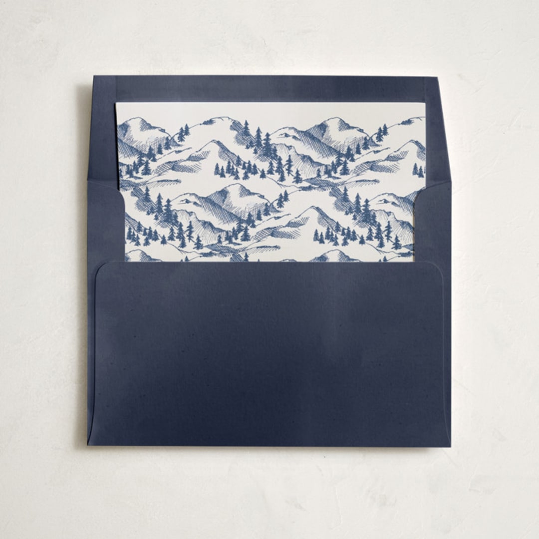 "Hills and Glens" - Slip-In Envelope Liners in Navy by Anna Black - Liner in envelope