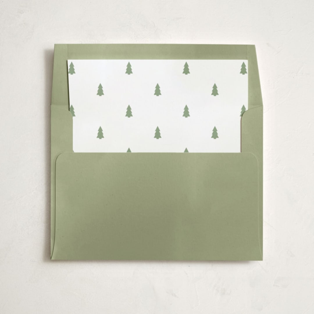 "Tiny Little Tree" - Slip-In Envelope Liners in Winterfrost by Everett Paper Goods - Liner in envelope