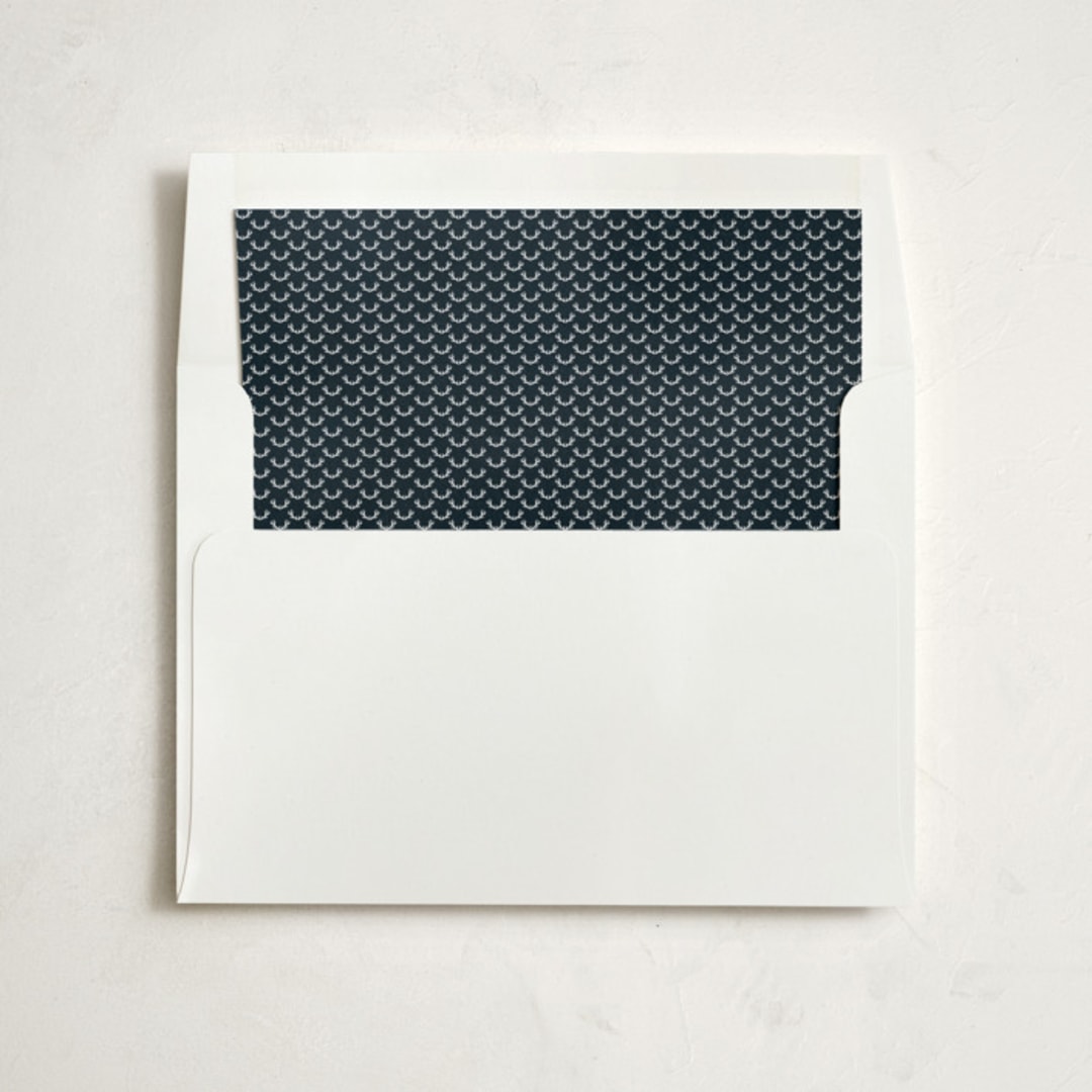 "Petite Plume Nordic Antlers" - Slip-In Envelope Liners in Midnight by Minted - Liner in envelope