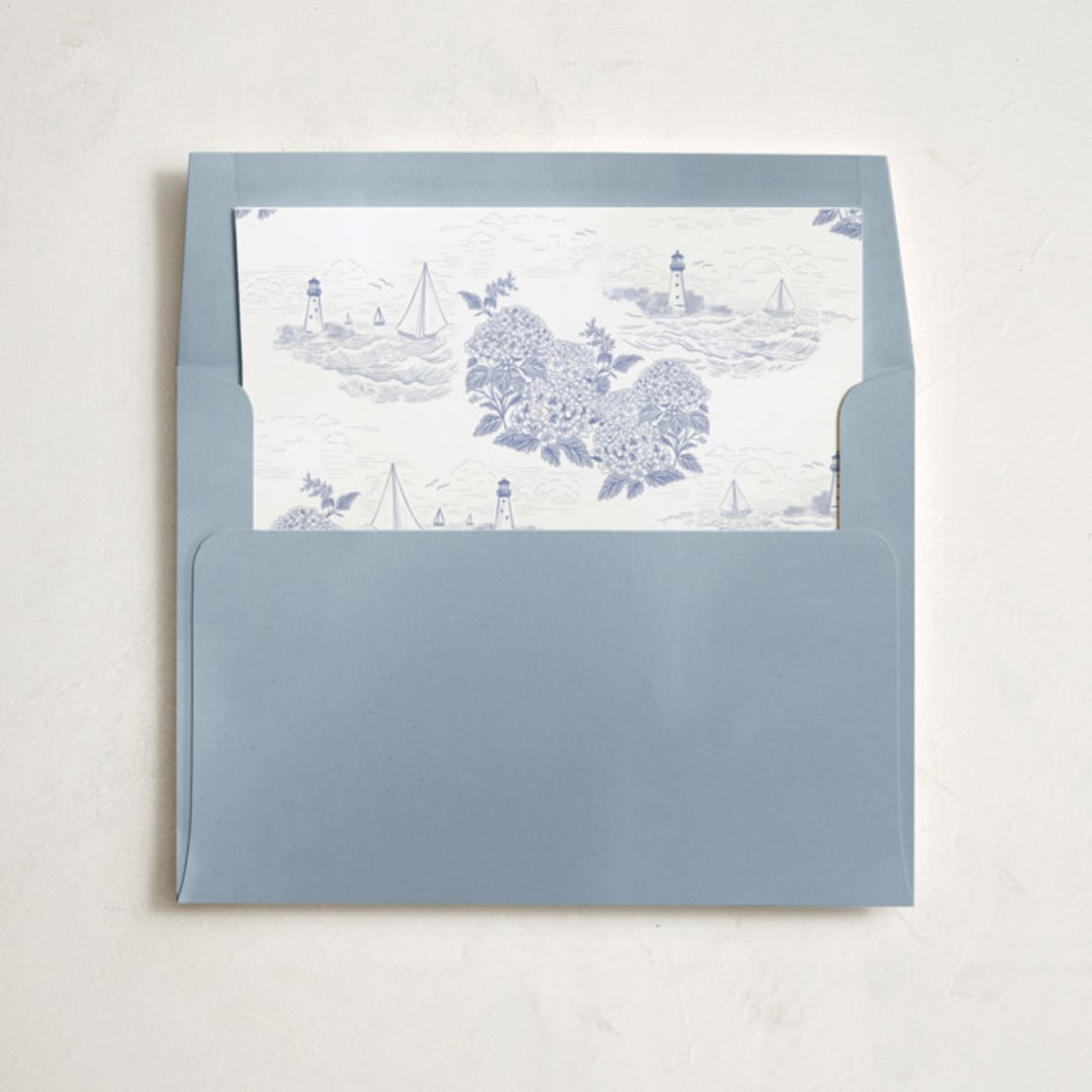 "Coastal Toile" - Slip-In Envelope Liners in Periwinkle by Jenna Holcomb - Liner in envelope