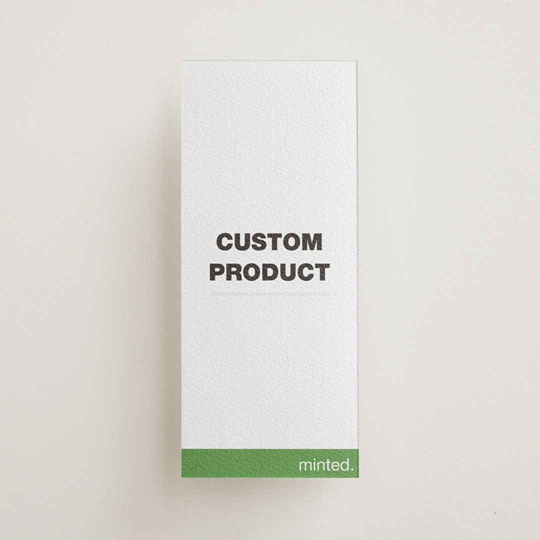 "Portrait Custom" - Letterpress Menus in Pear | Soft Black | Blind Deboss by Minted - Front