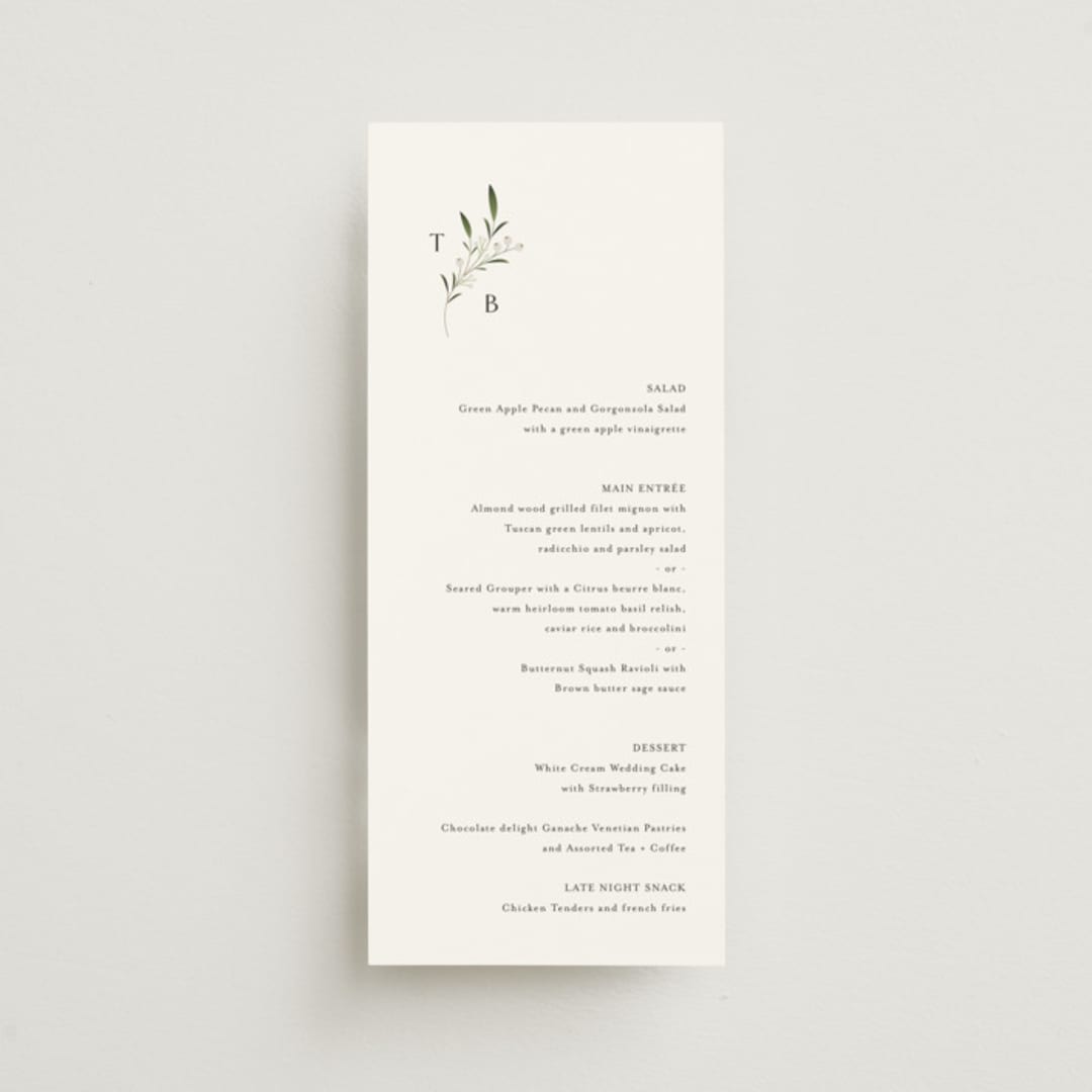 "Gentle Whisper" - Menus in Cotton by Jennifer Postorino - Front