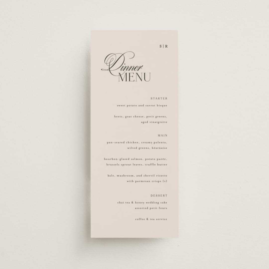 "Sibonie" - Menus in Ivory by Melanie Kosuge - Front