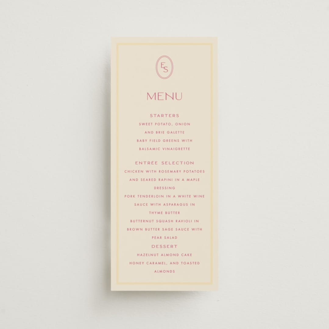 "palmetto" - Menus in Lemon by Ellen Schlegelmilch - Front