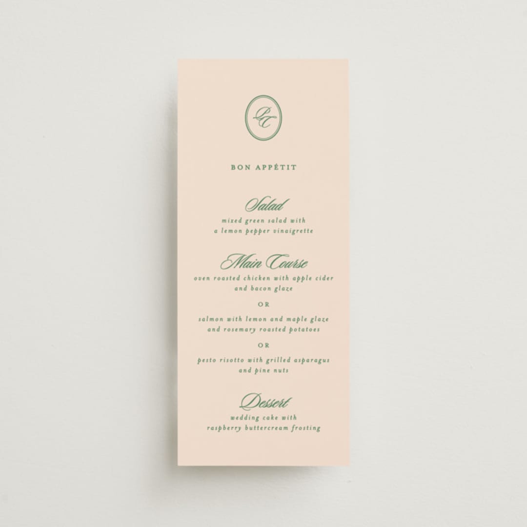 "Scripted" - Menus in Emerald by Creo Study - Front