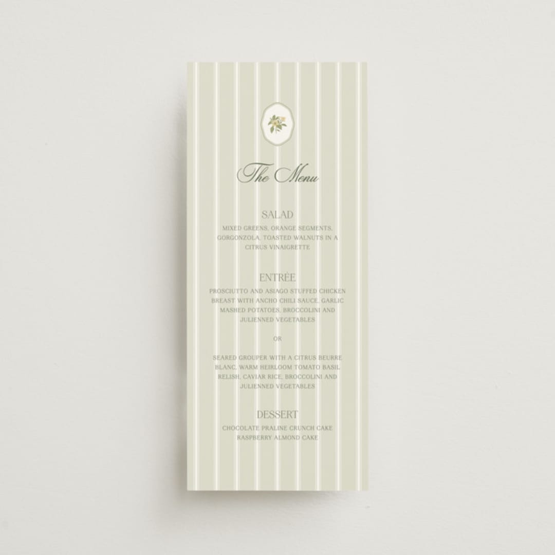 "Summer Fields" - Menus in Petal by Lisa Joanna Harrison - Front