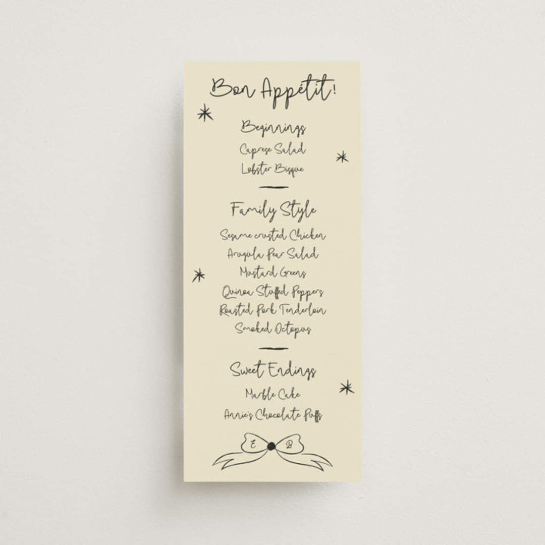 "Modern Love" - Menus in Champagne by Helena Vitto - Front