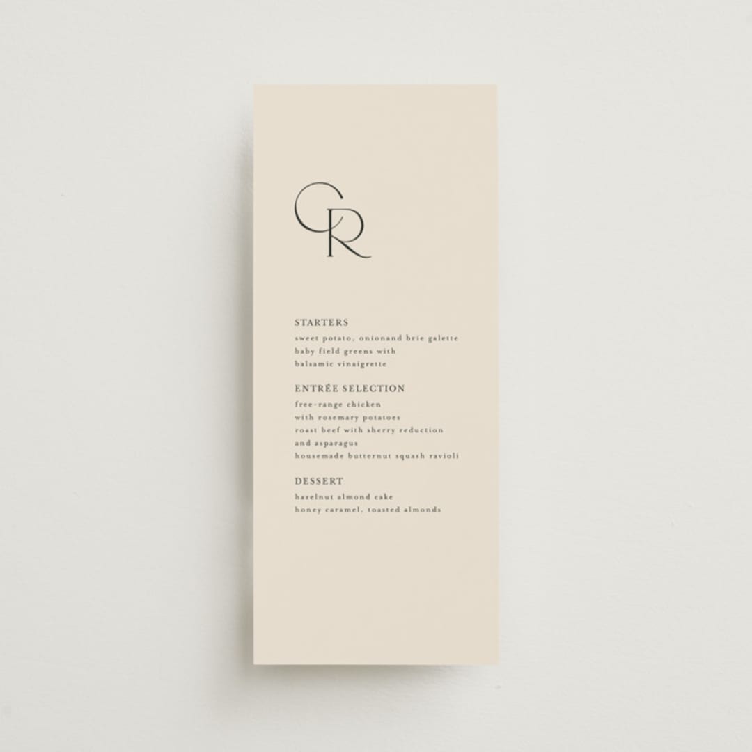 "Edge" - Menus in Linen by Kelly Schmidt - Front