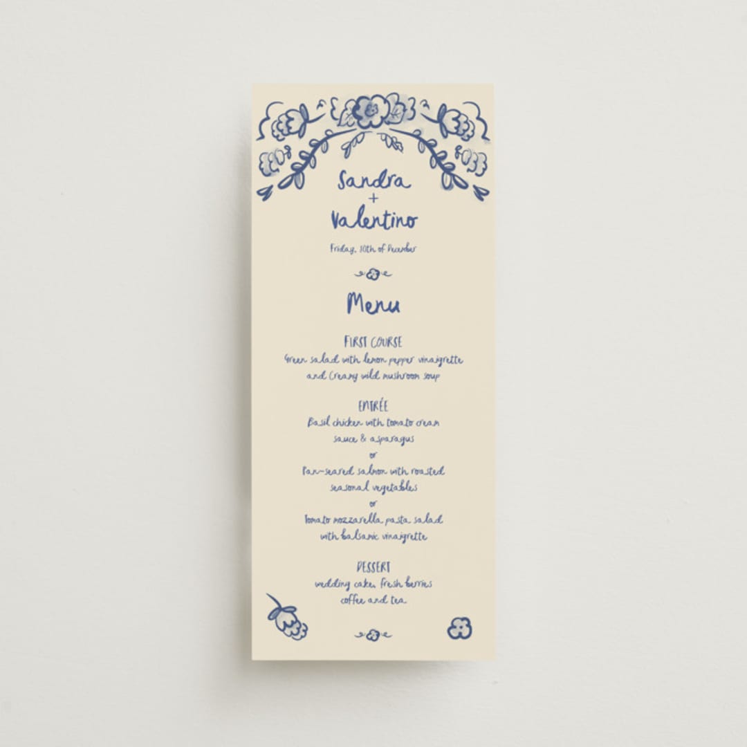 "Santa Catalina" - Menus in Marseille Blue by Ani Somi - Front