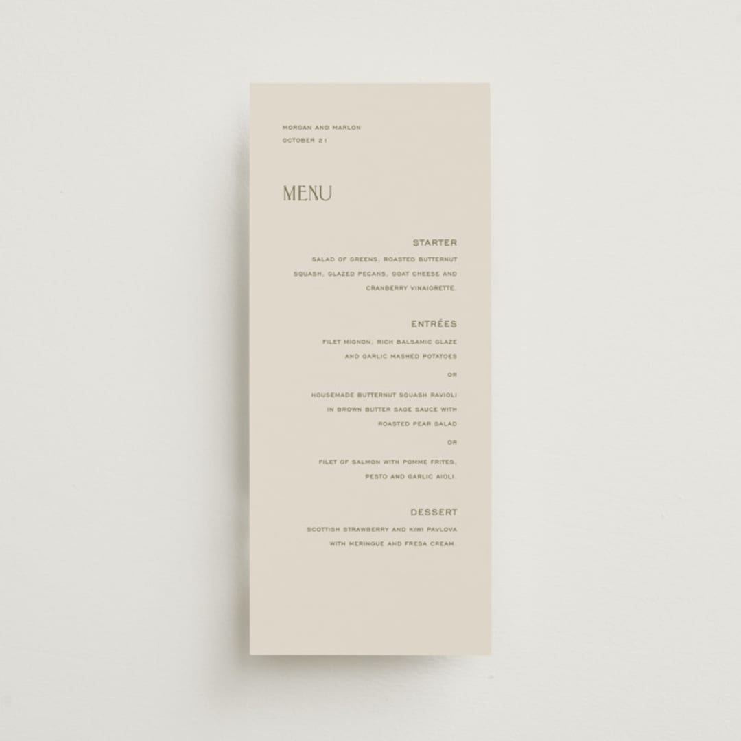 "Eisin" - Menus in Vanilla Bean by Pati Cascino - Front