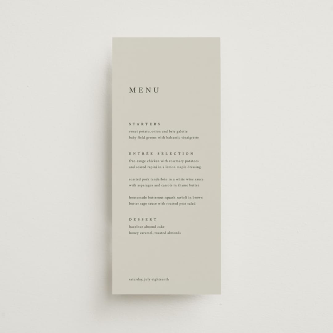 "Astoria" - Menus in Spring by Kelly Schmidt - Front