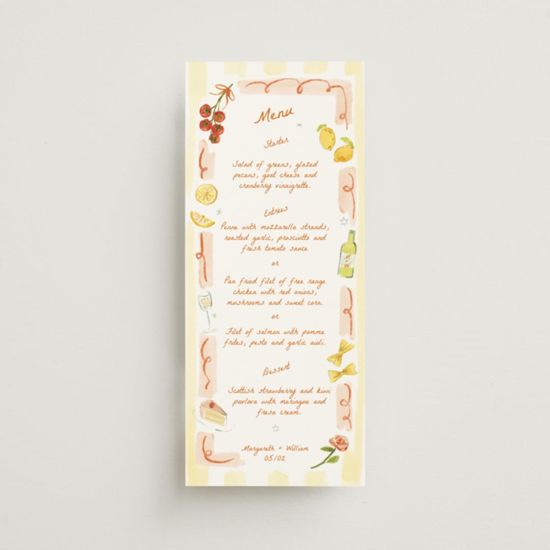 "Giardino" - Menus in Flame by Pati Cascino - Front