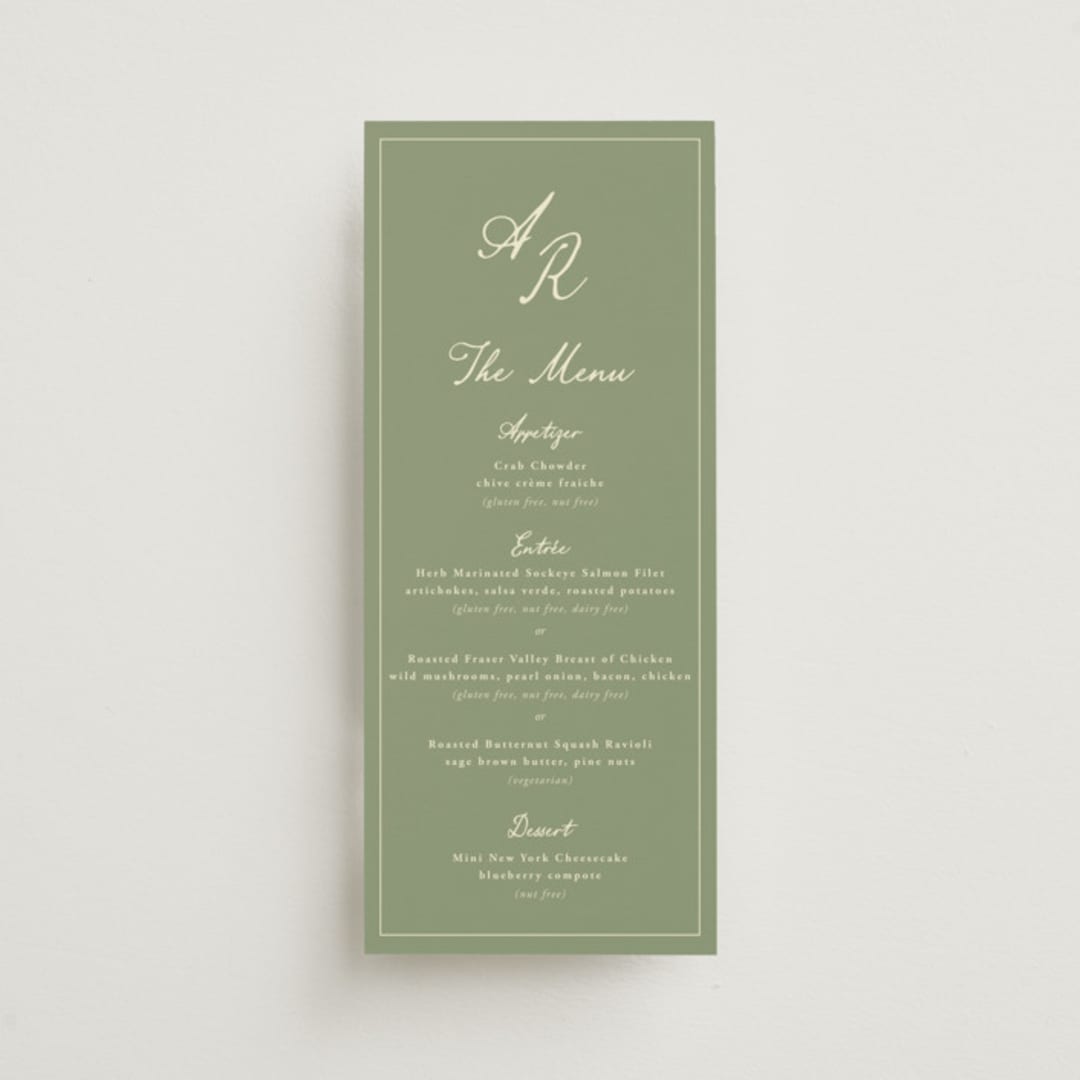 "Olive" - Menus in Olive by Sherley Ferreira - Front