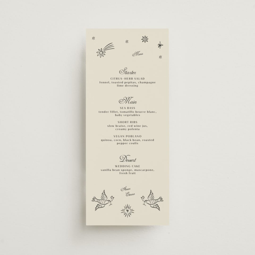 "Milagro" - Menus in Ivory by Ani Somi - Front