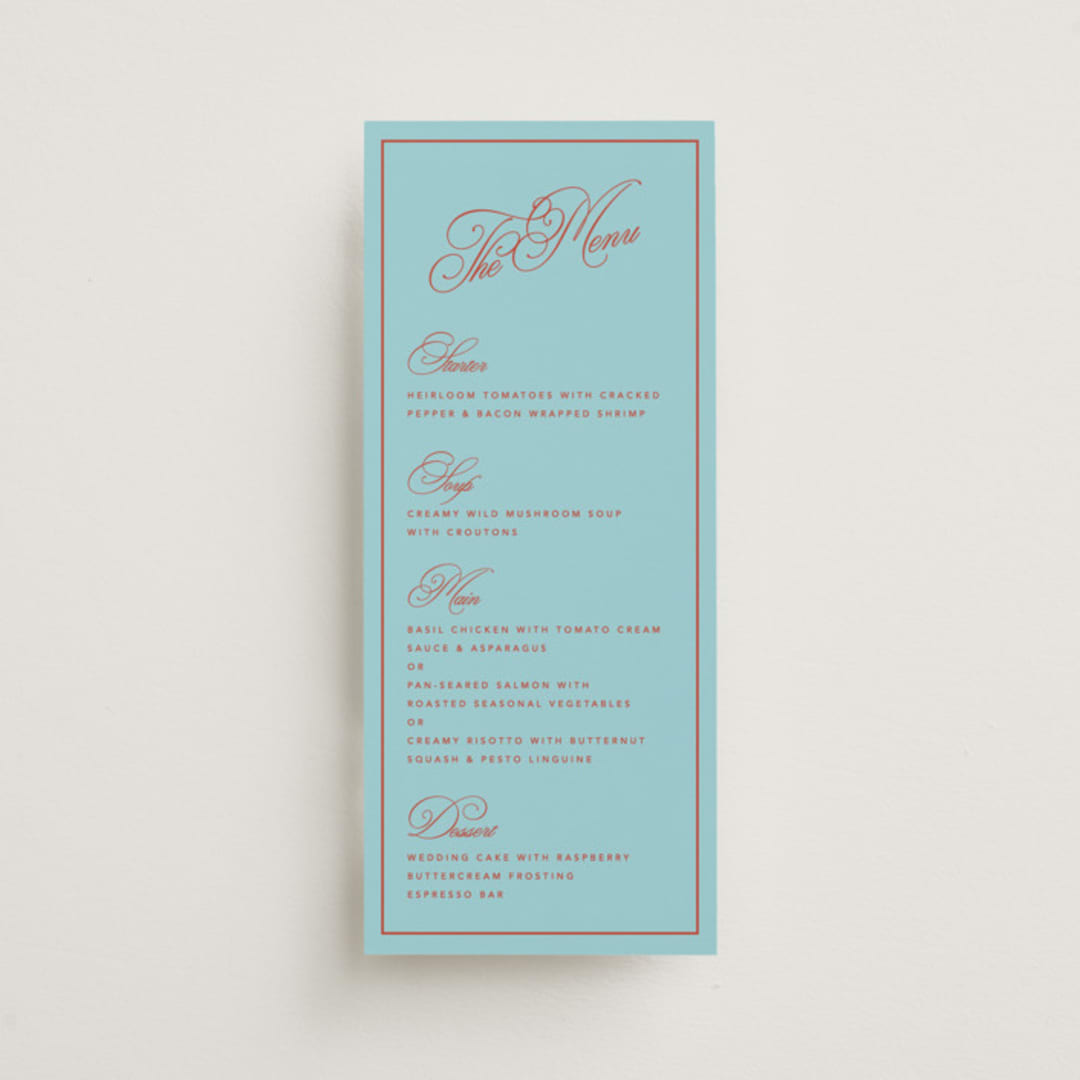 "Vivid" - Menus in Sky by Kelly Watkins - Front