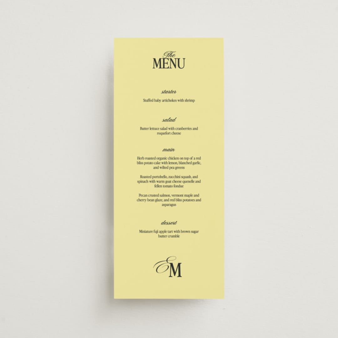 "The Eternal" - Menus in Butter by Helena Vitto - Front