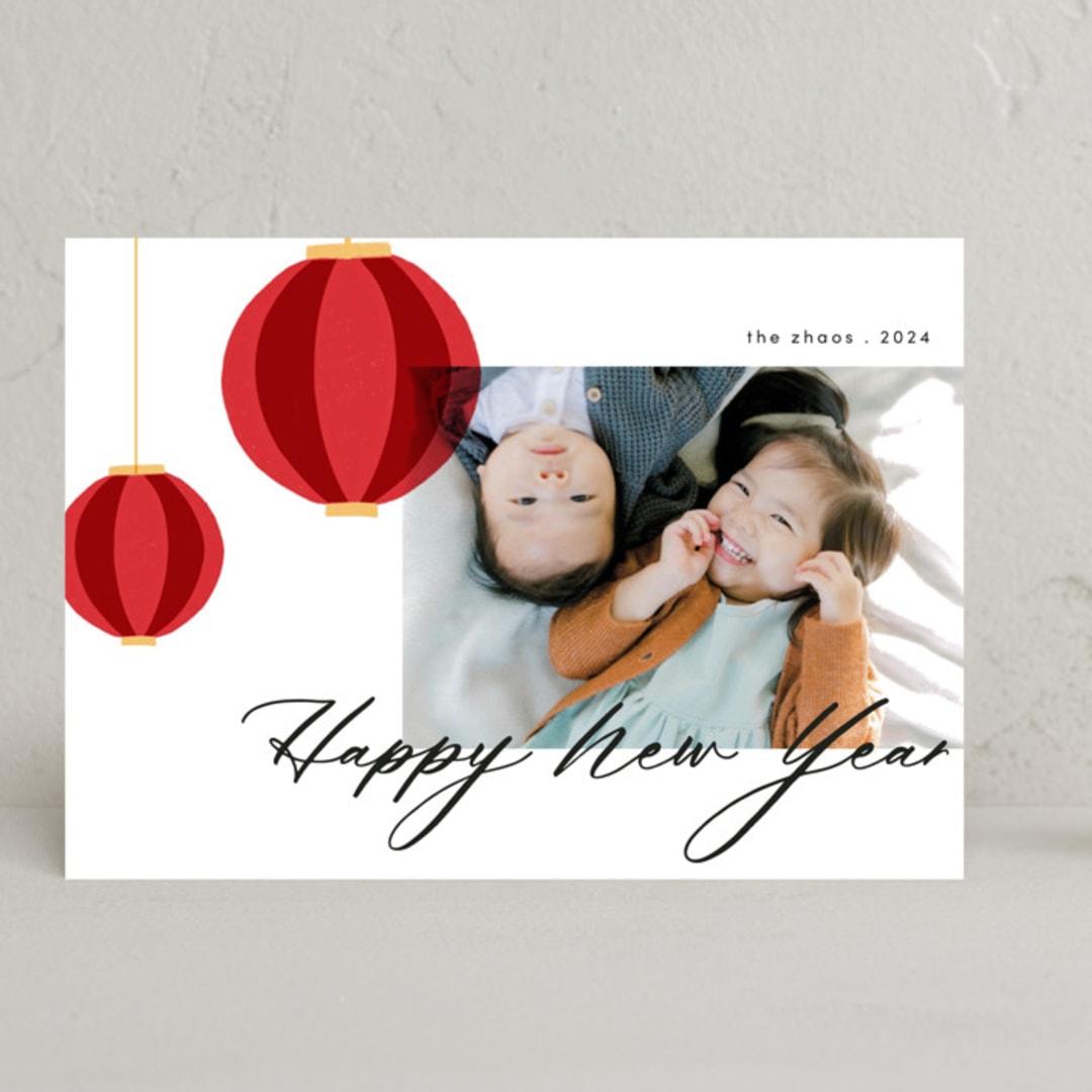 "Lanterns" - Lunar New Year Cards in Noir by Morgan Kendall - Front