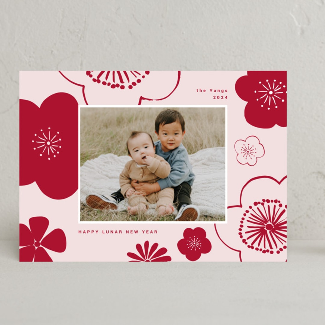 "lunar flowers" - Lunar New Year Cards in Blossom by Sumak Studio - Front