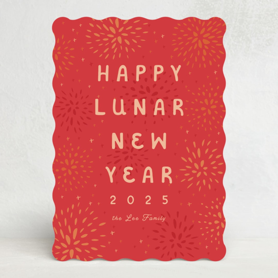 "Lunar Fireworks" - Lunar New Year Cards in Firecracker by Ani Somi - Front