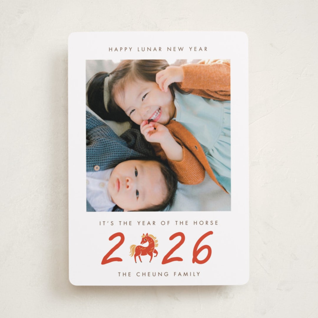 "2026 Horse Year" - Lunar New Year Cards in Kumquat by Vivian Yiwing - Front
