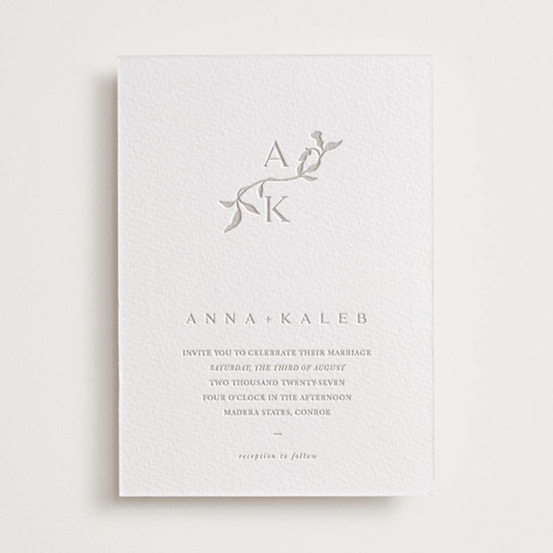 Delicate monogram