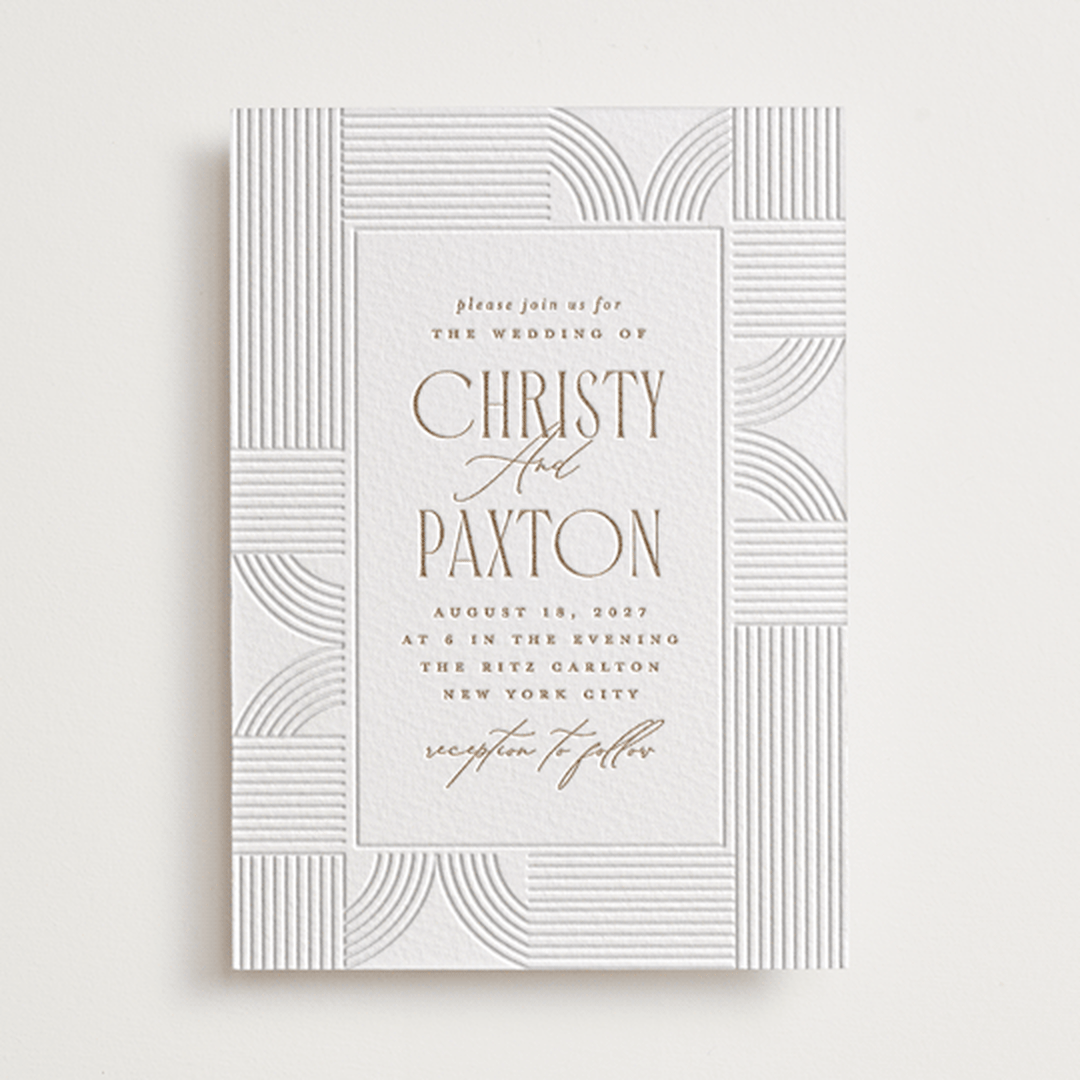 "Framed Elegance" - Letterpress Wedding Invitations in Framed Elegance by Creo Study - Front