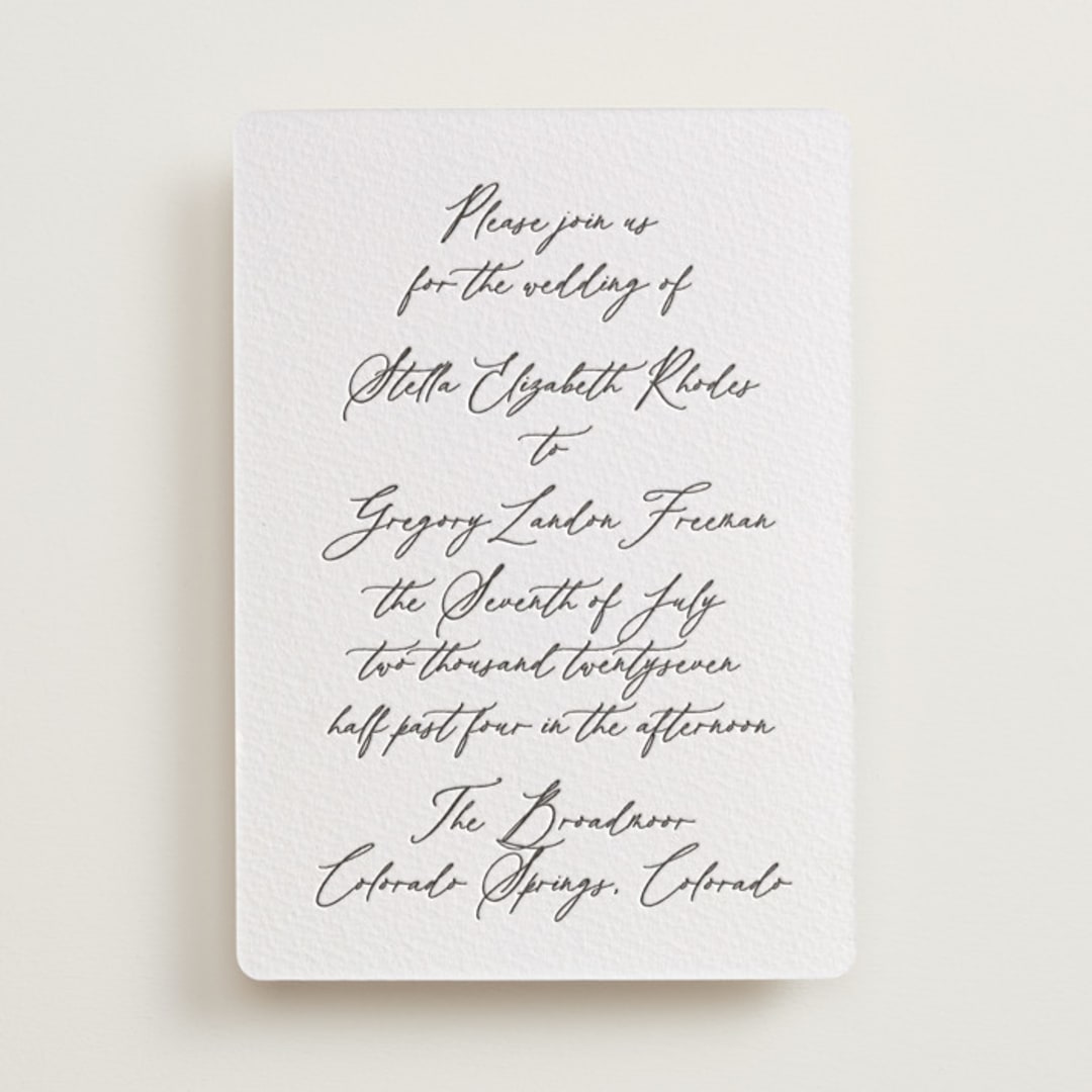 "Ever classic" - Letterpress Wedding Invitations in Ever Classic by Design Lotus - Front