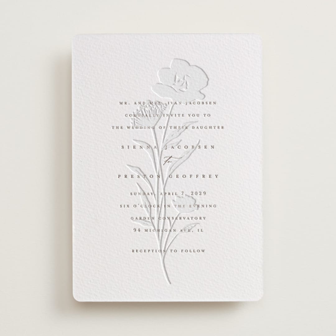 "shiruko" - Letterpress Wedding Invitations in Coffee by chocomocacino - Front