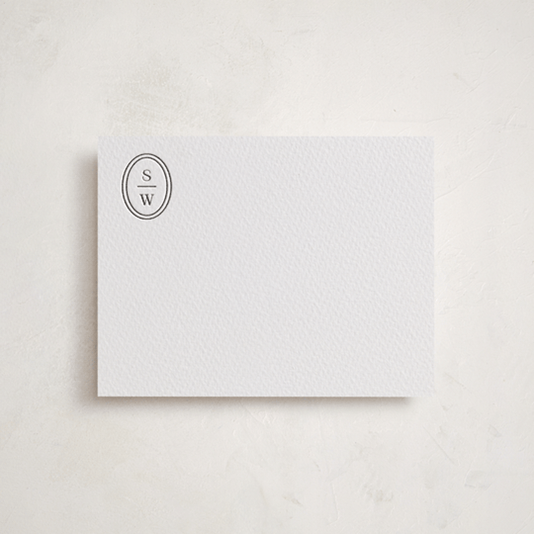 "Cosmopolitan" - Personalized Stationery Cards in Ash by Meagan Christensen - Front