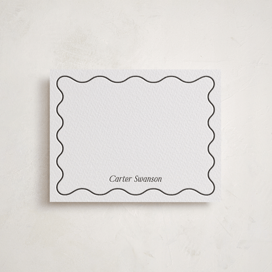 "Fun." - Personalized Stationery Cards in Soft Black by Jackie Crawford - Front