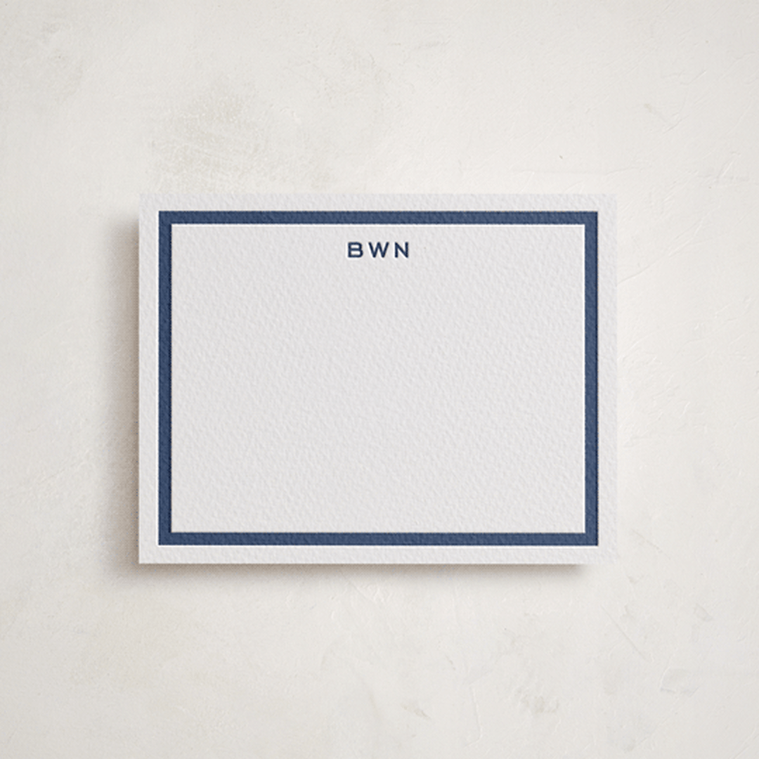 "Tailor" - Personalized Stationery Cards in Aegean by Megan Davis - Front