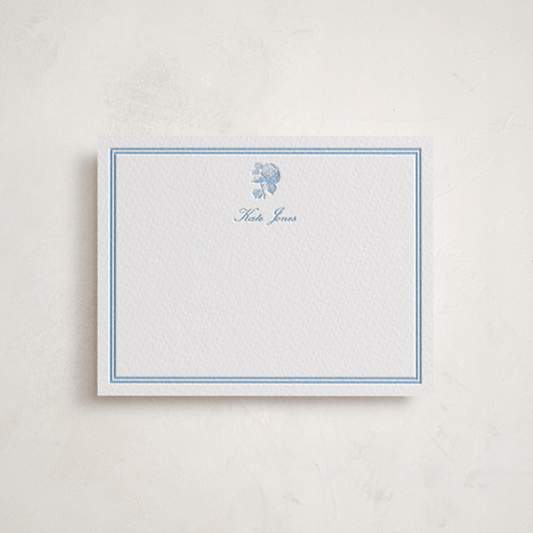 "Cheseapeake" - Personalized Stationery Cards in Sky Blue by Megan Davis - Front