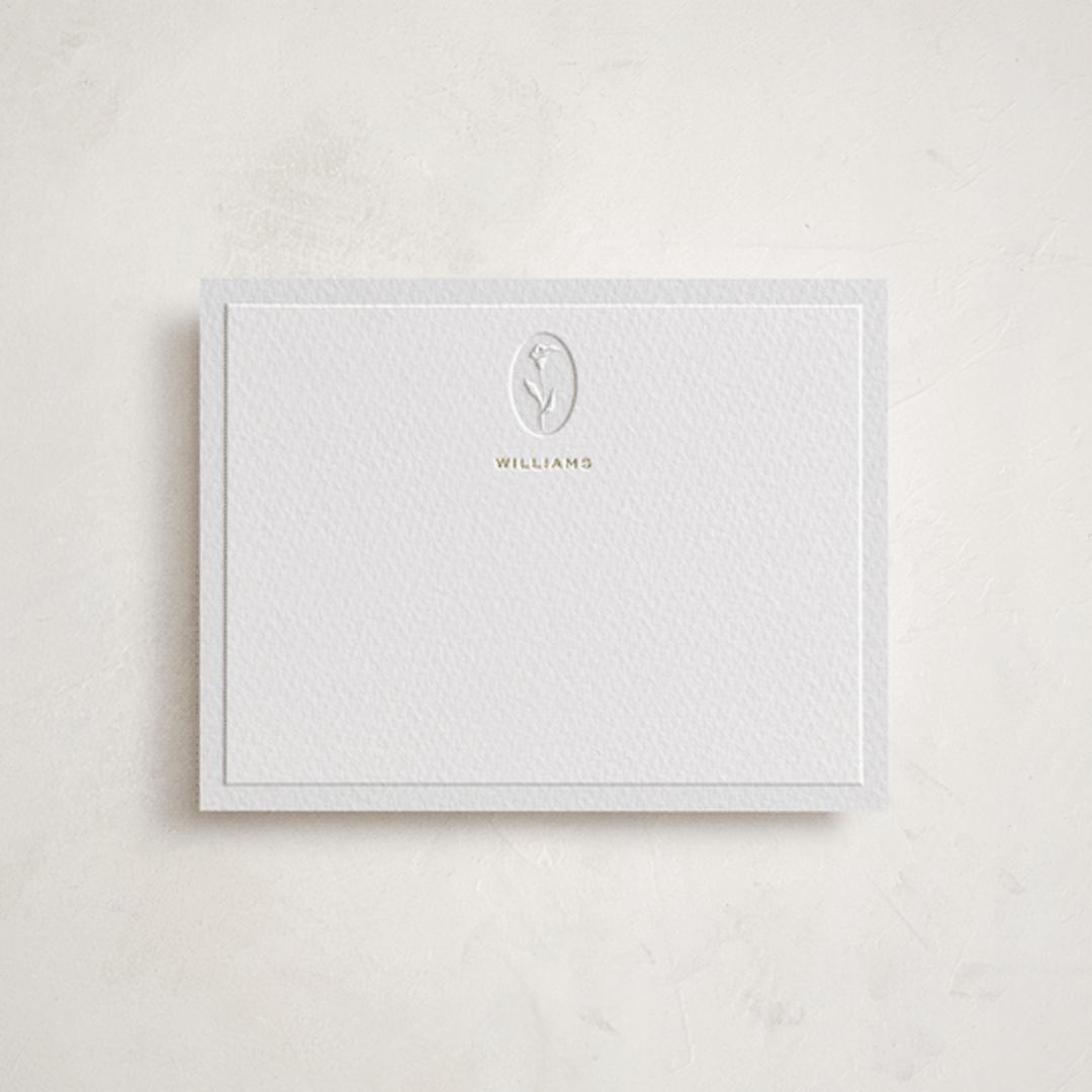 "Calia" - Personalized Stationery Cards in Avocado by Ani Somi - Front