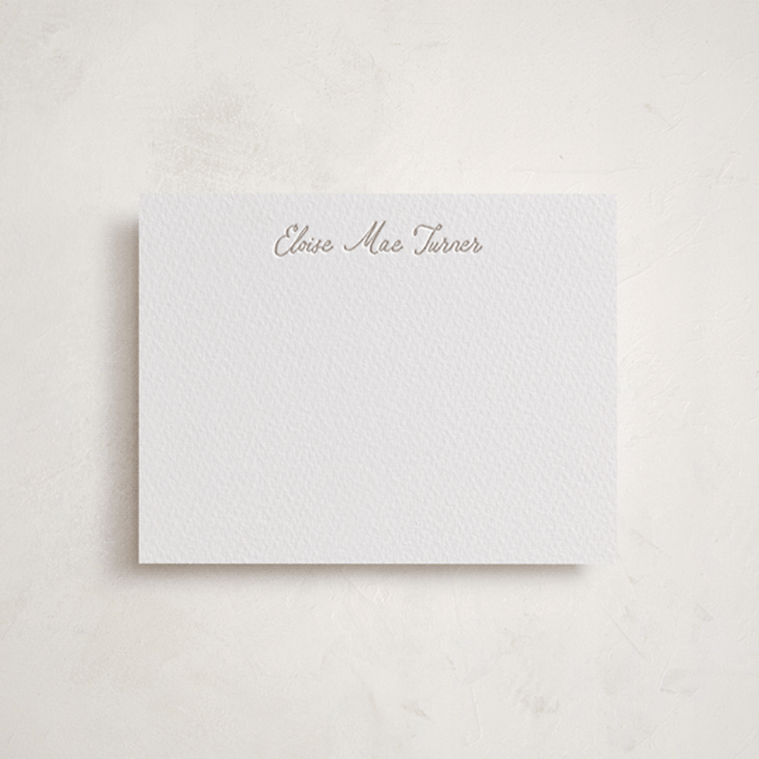 "garden" - Personalized Stationery Cards in Dove Grey by Ellen Schlegelmilch - Front