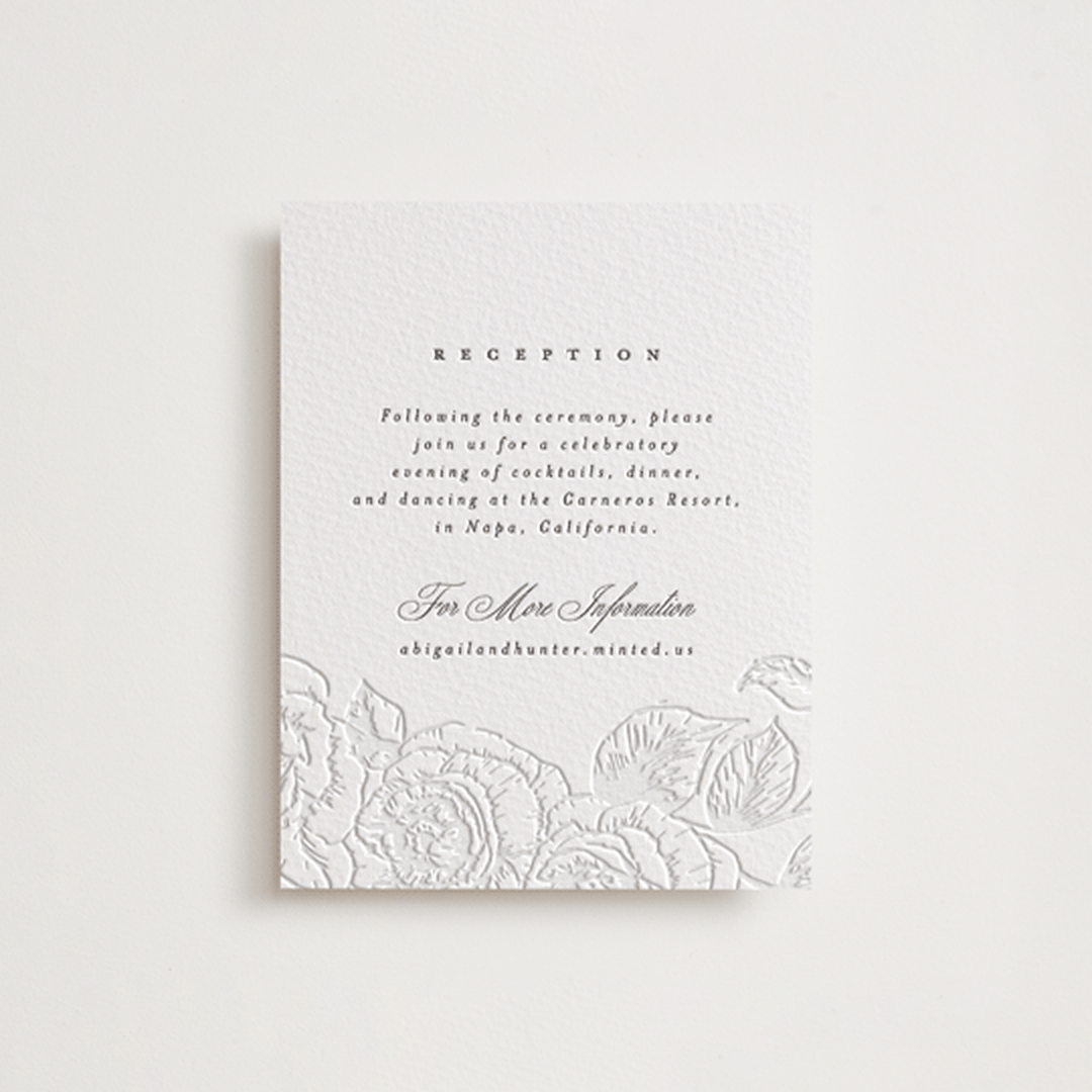"garden" - Letterpress Reception Cards in Garden by Leah Bisch - Front
