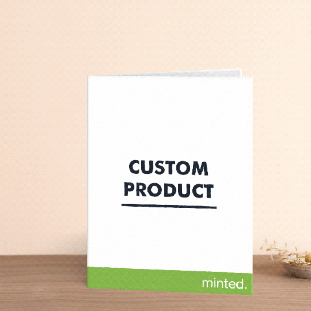 "Portrait Custom" - Letterpress Wedding Thank You Cards by Minted Custom - Front