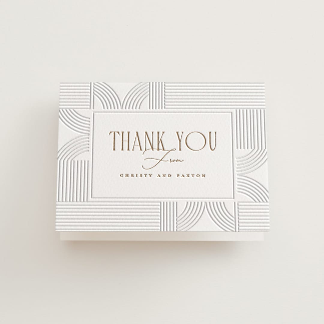 "Framed Elegance" - Letterpress Wedding Thank You Cards in Framed Elegance by Creo Study - Front